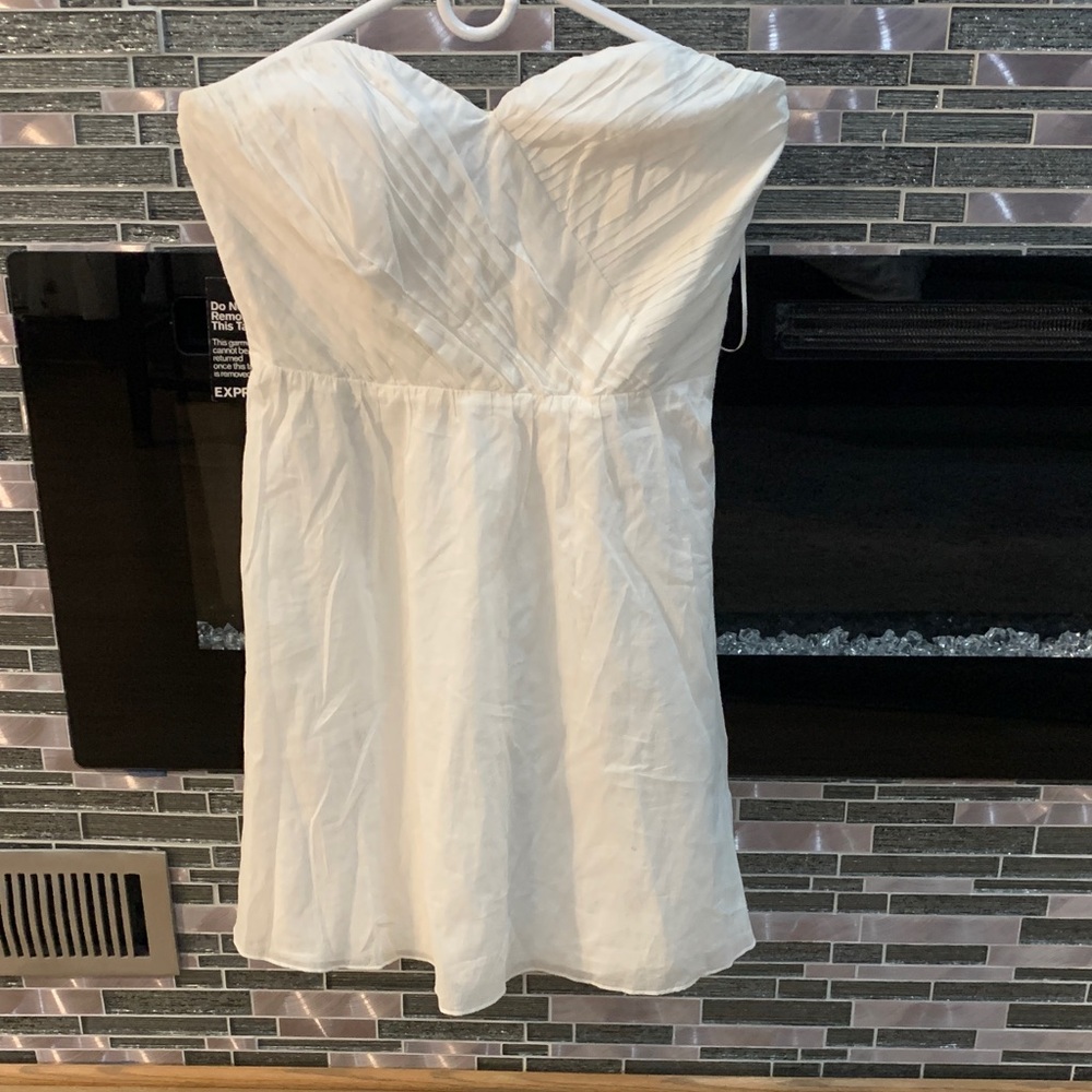 Express White Strapless Dress